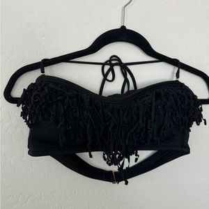 Victoria's Secret Black Fringe Bikini Top
